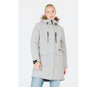 Parka WHISTLER "Bluff", Damen, Gr. 46, grau (hellgrau), 92% Polyester, 8% Elasthan, unifarben, normal, ohne Ausschnitt, Jacken Parka, mit wasserdichten und wärmenden Eigenschaften (27165527-46) hellgr