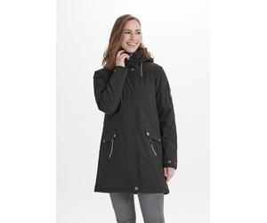 Parka WHISTLER "NAMOL", Damen, Gr. 42, schwarz, 96% Polyester, 4% Elasthan, unifarben, lang, hoch geschlossener Ausschnitt, Jacken Parka, mit 10.000 mm Wassersäule (43493261-42) schwarz