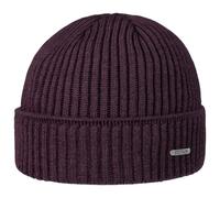 Stetson Parkman Mütze - Strickmütze Damen/Herren - Wintermütze aus 100% Merinowolle - Made in The EU - One Size 54-62 cm Umschlagmütze - Wollmütze Herbst/Winter - Rippmütze lila One Size