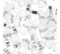 Parliky 100 Stück Ersatz Ohrringverschlüsse aus Lebensmittelechtem Silikon in Herzform Sicherer Ohrstecker Stopper Wiederverwendbar Leicht und Langlebig Schmuckzubehör für Selbstgemacht