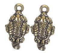 Parliky 2 Stück Reiner Messing Schlüsselanhänger mit Dekorativem Krötenanhänger Vintage Feng Shui Glücksbringer Vielseitig als Taschen Autoschmuck Farbe Zufällig Zufällige Farbe