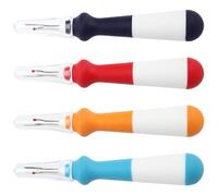 Parliky 4 Stück Nahttrenner mit Farbiger Kunststoffgriff Robuster Fadenabschneider für Nähen Stickerei Tragbares Nähwerkzeug für Zuhause und Unterwegs