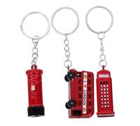 Parliky Britische Schlüsselanhänger Aus Metall 3 Stück Mit Londoner Bus Telefonzelle Und Briefkasten Souvenir Anhänger Für Reisende