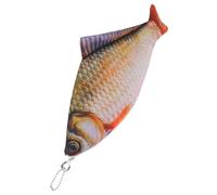 Parliky Federmäppchen Kreatives Fisch mit Reißverschluss Realistisches aus Polyester und Pp Baumwolle Geräumiges Stifteetui für Schule und Make Up
