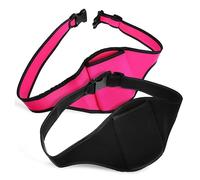 Parliky Neopren Mikrofon Gürteltasche Verstellbar 2 Stück Schwarz Rosé Fitness Lauf Hüfttasche Mit Mikrofonhalter Für Kabellose Sender Yoga Sports