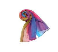 PARREN Seidentuch Sommer Ankunft Mode Chiffon Schals Gradient Farben Georgette Weibliche Seidenschals 50 * 160Cm-Farbe