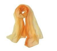 PARREN Seidentuch Sommer Ankunft Mode Chiffon Schals Gradient Farben Georgette Weibliche Seidenschals 50 * 160Cm-Orange