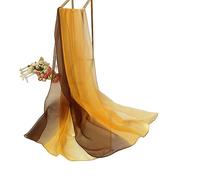PARREN Seidentuch Sommer Ankunft Mode Chiffon Schals Gradient Farben Georgette Weibliche Seidenschals 50 * 160Cm-Kaffee