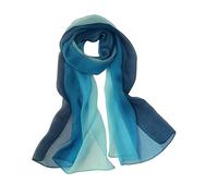 PARREN Seidentuch Sommer Ankunft Mode Chiffon Schals Gradient Farben Georgette Weibliche Seidenschals 50 * 160Cm-Blau