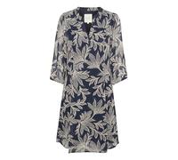 Part Two Damen Botellepw Regular Fit Just Above Knee Dress Lässiges Kleid, Dark Navy Delicate Leaf, 40