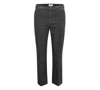 Part Two Damen Corduroy Pants abgeschnitten Länge Flared Legs Regular Fit Trousers, Magnet, 42