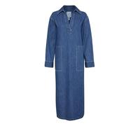 Part Two Damen Lollapw Female Boxy Fit Long Sleeve Dress Kleid, Medium Blue Denim, 44