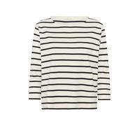 Part Two Damen Nelapw Regular Fit 3/4 Sleeve T-Shirt, Dark Navy Stripe, XXL