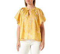 Part Two Damen Pardispw to Relaxed Fit Top, Amber Yellow Block Print, 34
