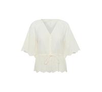 Kurzarm-Bluse Gerade Passform Eggnog white EU 44 / UK 16
