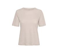 Part Two Damen Women's Crew Neck Short Sleeves Regular Fit Linen Jersey T-Shirt, French Oak, Large