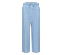 Part Two Damen Womens Culotte Pants Cropped Length Wide Legs Drawstring Waist Hose, Medium Blue Denim,