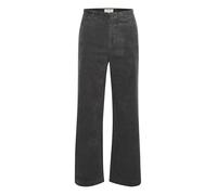 Part Two Damen Women's High-Waisted Straight Legs Regular Fit Corduroy Fabric Trousers, Magnet, 38