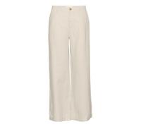 Part Two Damen Women's Trousers Wide Legs High-Waisted Full-Length Zip and Button Hose, French Oak,