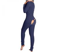Partner Schlafanzug - Jumpsuit Damen Elegant Sexy Reizwäsche Offener Schritt Slip Ouvert Nachthemd Langarm Couple Pyjama Pijamas Woman Set Winter
