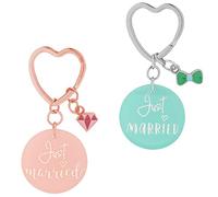 Partner-Schlüsselanhänger Just Married: Geschenkset bestehend aus zwei Schlüsselanhängern