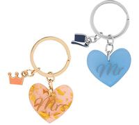 Partner-Schlüsselanhänger Mr und Mrs: Geschenkset bestehend aus zwei Schlüsselanhängern