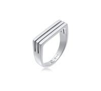 Partnerring ELLI PREMIUM "Ring Siegelring Rechteck Trend Form 925 Silber" Gr. 64, silber, Fingerringe, Damen, 64, Silber 925 (Sterlingsilber) (76292153-64) silber