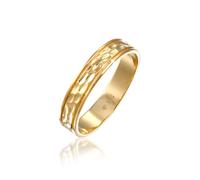 Elli PREMIUM, Ring Paarring Bandring Trauring Freundschaft 925 Silber in gold, Schmuck für Damen Gr. 56 mm