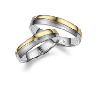 Partnerring MARRYA "Diamant Titan Ringe Trauringe Eheringe Partnerringe" Gr. 68, silber (damen ring, silber, gold), Fingerringe, Herren, 68, Titan (60983226-68) damen ring, silber, gold