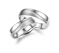 Partnerring MARRYA "Silber Ringe Trauringe Eheringe Partnerringe" Gr. 76, silber (herren ring, silber), Fingerringe, Herren, 76, Silber 925 (Sterlingsilber) (54554530-76) herren ring, silber