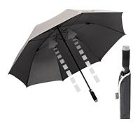 Partnerschirm EUROSCHIRM "birdiepal Automatic, silber", Damen, silber (silberfarben), Bezug: 100% Polyester, uni, Regenschirme Partnerschirm, Regenschirm für Zwei, mit großem Dach, Automatik und mit U