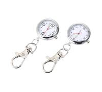 PartyKindom 2 Stück Multifunktionale Taschenuhr mit Schlüsselanhänger für Krankenschwestern Ärzte Präzise Zeitmessung Hautfreundlich Praktisch für Profis