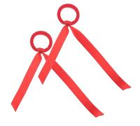 PartyKindom 2 Stück Retro Quasten Haarbänder aus Gewebe für Mädchen und Kleinkinder Vielseitiges Rotes Haarschmuck für Partyoutfits und Verschiedene Frisuren
