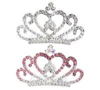 PartyKindom 2 Stück Teiliges Kleine Tiara Steckkämme für Mädchen Leichte Haarschmuck Langlebiges Legierungsmaterial für Kindergeburtstag und Party Süßes Prinzessinnen Haaraccessoire