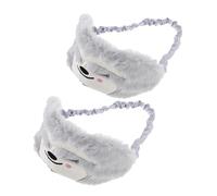 PartyKindom 2stücke Weiche Schlafmaske Mit Cartoon-motiven Verdunkelungs-augenmaske Mit Tiermotiven Plüsch-augenbinde Für Junge Mädchen Flauschige Schlafmaske Für Zuhause Augenbinde Fürs Büro