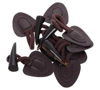 PartyKindom 4 Satz Kunstharz Knebelknöpfe als Mantel Verschluss mit Kunstleder und Baumwollseil für Pullover Jacke und Selbstgemacht Kleidungsknöpfe im Klassischen Eleganten Stil