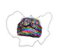 PartyKindom Karierte Umhängetasche Mit Schleife Für Tragbare Aufbewahrungstasche Glänzende Tasche Schöne EIN-Schulter-Tasche