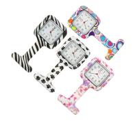 PartyKindom Silikon Krankenschwester Taschenuhr 4 Stück Mit Anstecknadel Präzise Quarzuhr Für Medizinisches Personal Langlebig Und Klar Ablesbar Praktische Uhr Für Ärzte Und Pflegekräfte