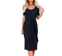 Partykleid Damen Frühlingsangebote V-Ausschnitt Blumenkleid Loose T-Shirt Kleid Floral Minikleid Elegant Spitze Rundhalsausschnitt Ärmel Mesh-A-Linie Kleid meine bestellungen anzeigen Baumwolle L