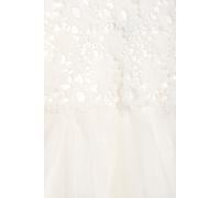 Partykleid DANAMADE "DANAMADE Dresses DISABEL", Mädchen, Gr. 146, EURO, weiß (ivory), Oberteil: 65% Baumwolle, 30% Polyamid, 5% Elasthan. Rock: 100% Polyester, Futter: 100% Polyester, Kleider Partykle