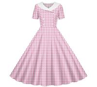 Partykleid Mädchen Elegant A Linie Kleid V-Ausschnitt Midikleid Lässig Kurzarm Sommerkleid Polka-Dot Muster Ballkleid Hohe Taille Prinzessin Kleider Bequem Abendkleid 5-14 Jahre