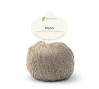 PASCUALI | Puno| Strickwolle aus 70% Baumwolle und 30% Alpakawolle Alpaka Wolle Alpaca Baby zum Stricken und Häkeln, 1 Knäuel - 50g - Farbe:Walnussbaum 26