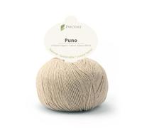 PASCUALI | Puno | Strickwolle aus 70% Baumwolle und 30% Alpakawolle Alpaka Wolle Alpaca Baby zum Stricken und Häkeln, 1 Knäuel - 50g - Farbe:Balsabaum 22