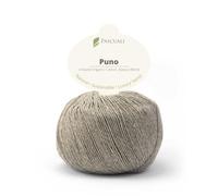 PASCUALI | Puno | Strickwolle aus 70% Baumwolle und 30% Alpakawolle Alpaka Wolle Alpaca Baby zum Stricken und Häkeln, 1 Knäuel - 50g - Farbe:Eibe 28