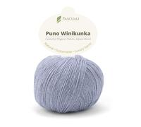 PASCUALI | Puno Winikunka | Strickwolle aus 70% Baumwolle und 30% Alpakawolle Alpaka Wolle Alpaca Baby zum Stricken und Häkeln, 1 Knäuel - 50g - Farbe:Lavendel 54