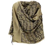 Pashmina Viskose Schal/Stola mit OM Muster, weich | Seidig weicher Schal, beidseitig tragbar, Unisex, 100% Viskose, vielseitig kombinierbar, elegantes Accessoire.