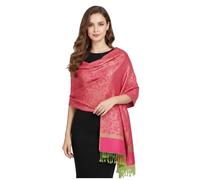 PASKMLNA Paisley Jacquard Pashmina Schal Wrap Schal Stola, Hotpink018127, Large