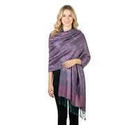 PASKMLNA Pashmina-Schal, Paisleymuster, Jacquard, Stola, Blaugrün Mauve, Large