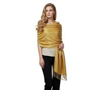 PASKMLNA Pashmina-Schal, Paisleymuster, Jacquard, Stola, Gold, Large