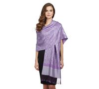 PASKMLNA Pashmina-Schal, Paisleymuster, Jacquard, Stola, Helles Violett, Large